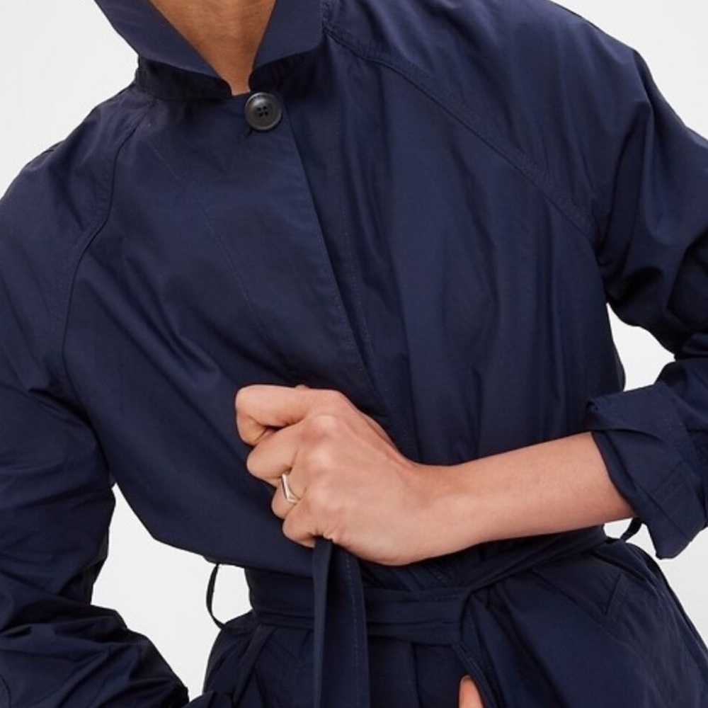 Gap Oversized Mac Coat Trench Jacket Navy Blue